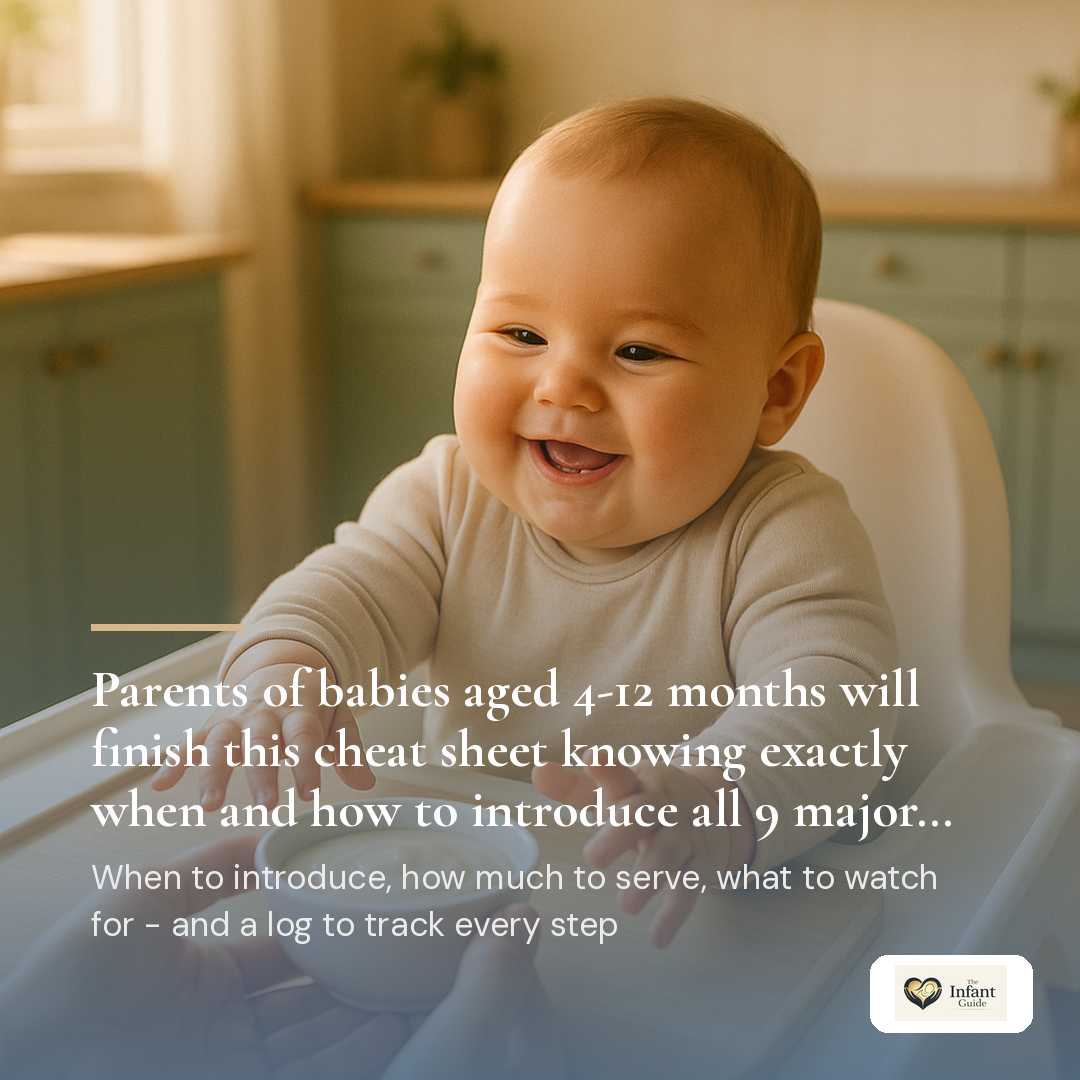 The Big 9 Allergen Introduction Cheat Sheet — Baby Weaning Guide for Parents