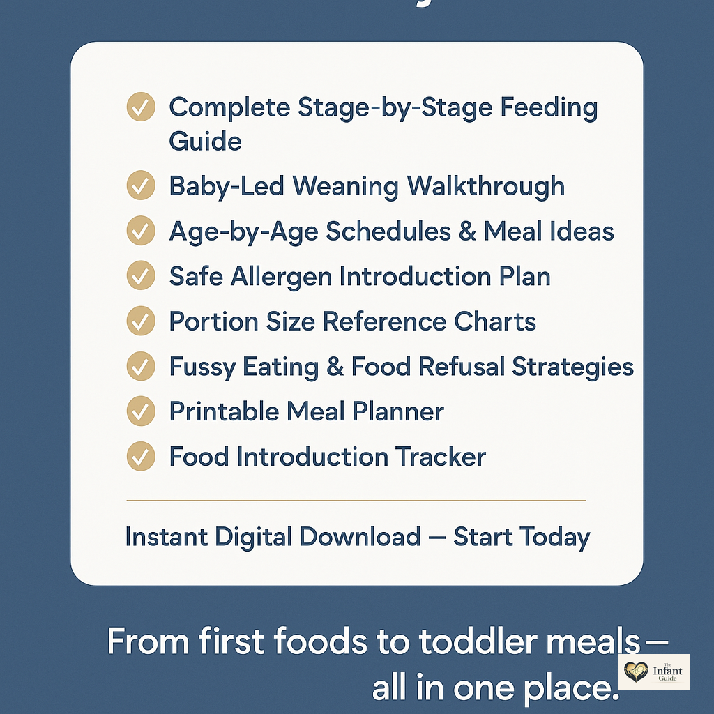 Baby & Toddler Feeding Guide PDF | First Foods, Weaning, Allergens, Meal Plans | Instant Download