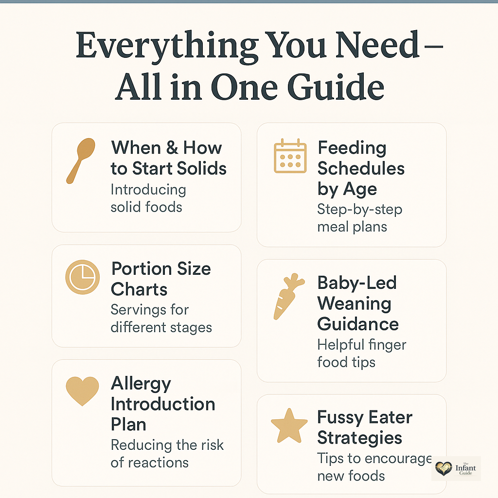Baby & Toddler Feeding Guide PDF | First Foods, Weaning, Allergens, Meal Plans | Instant Download