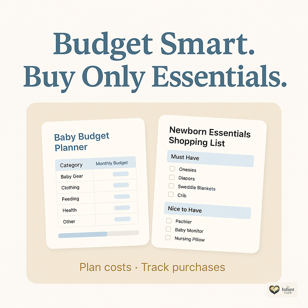 Budget and baby shopping pages in the Pregnancy Planner
