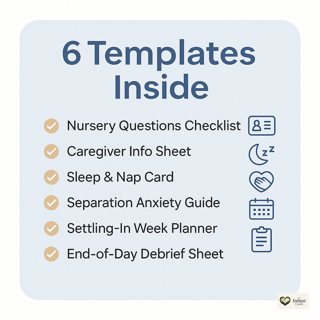 Ready for Childcare: The Complete Nursery & Daycare Transition Toolkit — 6 Fillable Templates for Parents