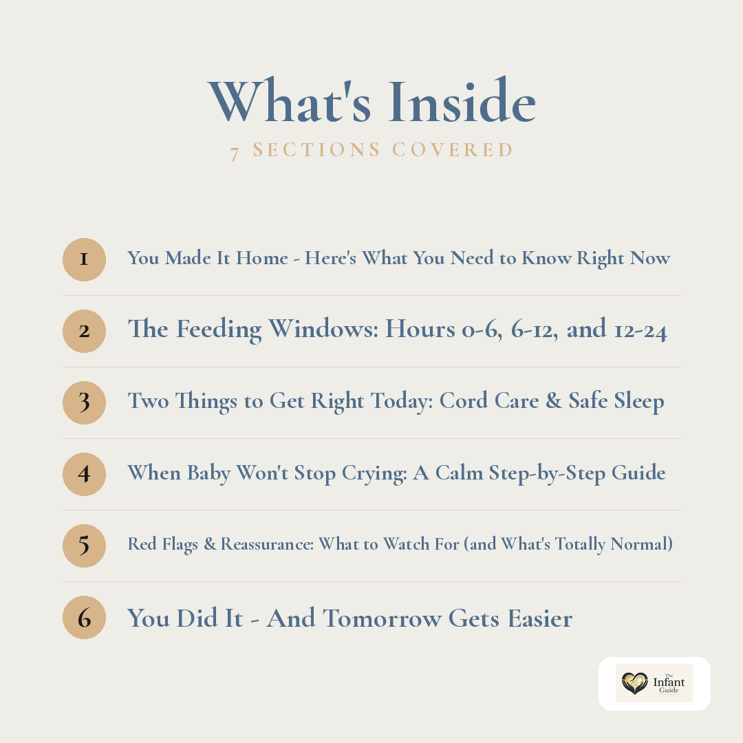Your First 24 Hours Home: The New Parent Survival Checklist | Newborn Guide PDF
