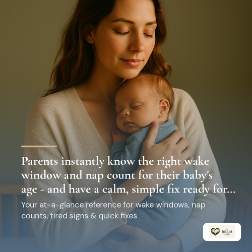 Baby Wake Windows & Nap Cheat Sheet (0–24 Months) | Instant Download PDF